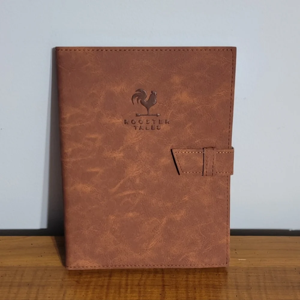 💚 Bella Bug Rooster Tales Leatherette Journal w/ Slide in‎ Buckle